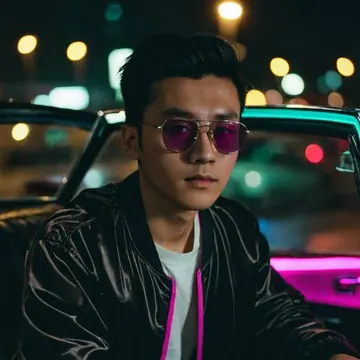 午夜环线的立绘（AI 生成的虚构角色）